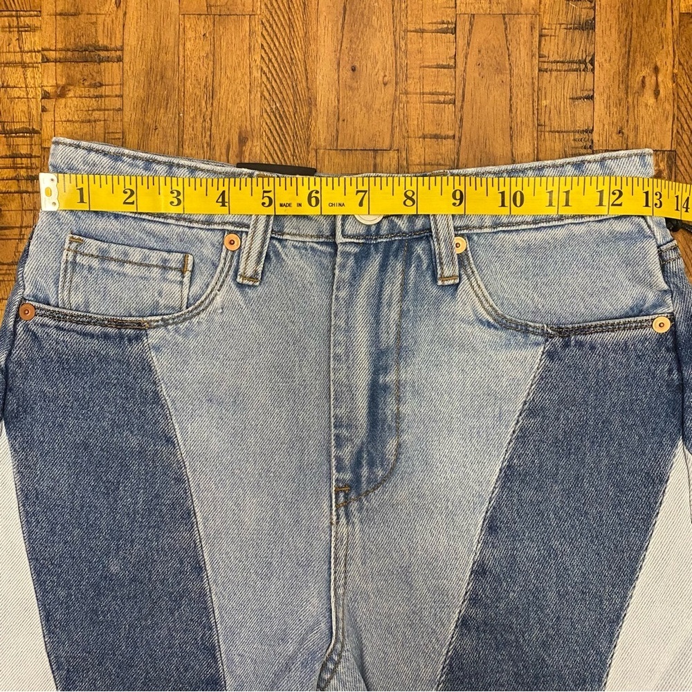 Blank NYC The Reeve High-Rise Ribcage Patchwork Denim Shorts - Picture 12 of 15